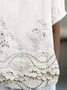 Women Floral Short Sleeve Shirt Summer Printing Shawl Collar Daily Casual Top
