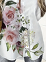 Women Floral Long Sleeve Shirt Spring/Fall Printing Shirt Collar Daily Casual Top