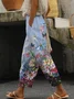 Women Floral Long Pant Casual Spring/Fall Trousers