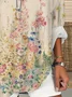 Women Floral Long Sleeve Blouse Spring/Fall Printing V Neck Daily Casual Top