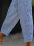 Women Striped Long Pant Casual Spring/Fall Trousers