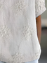 Women Floral Short Sleeve Shirt Summer Printing Shawl Collar Daily Casual Top
