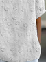 Women Floral Short Sleeve Shirt Summer Printing Shawl Collar Daily Casual Top