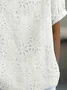 Women Floral Short Sleeve Shirt Summer Printing Shawl Collar Daily Casual Top