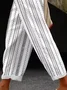 Women Striped Long Pant Casual Spring/Fall Trousers