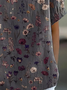 Women Floral Short Sleeve Shirt Summer Printing Shawl Collar Daily Casual Top