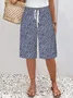 Women Floral Fifth Pants Pant Casual Summer Trousers