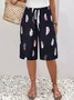 Women Feather Fifth Pants Pant Casual Summer Trousers