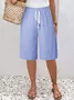 Women Plain Fifth Pants Pant Casual Summer Trousers