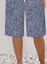 Women Floral Fifth Pants Pant Casual Summer Trousers