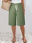 Women Plain Fifth Pants Pant Casual Summer Trousers