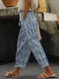 Women Geometric Long Pant Casual Spring/Fall Trousers