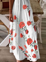 Women Floral Sleeveless Summer Printing Dress V Neck Daily Casual Maxi Slip Dress X-Line Dress