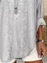 Women Floral Long Sleeve Blouse Spring/Fall Printing V Neck Daily Casual Top