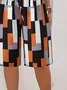 Women Geometric Fifth Pants Pant Casual Summer Trousers