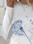 Women Floral Long Sleeve Tee T-shirt Crew Neck Printing Casual Spring/Fall Graphic Tee Top