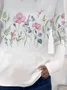 Women Floral Long Sleeve Tee T-shirt Crew Neck Printing Casual Spring/Fall Graphic Tee Top