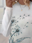 Women Floral Long Sleeve Tee T-shirt Crew Neck Printing Casual Spring/Fall Graphic Tee Top