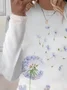 Women Floral Long Sleeve Tee T-shirt Crew Neck Printing Casual Spring/Fall Graphic Tee Top