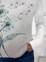 Women Floral Long Sleeve Tee T-shirt Crew Neck Printing Casual Spring/Fall Graphic Tee Top