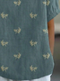 Women Floral Short Sleeve Shirt Summer Printing Shawl Collar Daily Casual Top