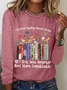 Women Text Letters Long Sleeve Blouse Spring/Fall Crew Neck Daily Casual Top
