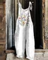 Women Floral Spaghetti Sleeveless Casual Summer Cotton Jumpsuit