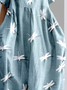 Women Animal Short Sleeve Summer Dress Crew Neck Daily Casual Maxi A-Line Dress