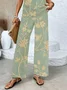 Women Floral Printing Two-Piece Set Daily Sleeveless Casual Summer Top With Pants Matching Set