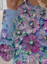 Women Floral Long Sleeve Tee T-shirt Crew Neck Printing Casual Spring/Fall Graphic Tee Top