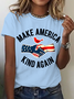 Women Text Letters Short Sleeve Tee T-shirt Crew Neck Casual Summer Top