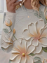 Women Floral Long Sleeve Tee T-shirt Crew Neck Printing Casual Spring/Fall Graphic Tee Top