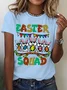 Women Text Letters Short Sleeve Tee T-shirt Crew Neck Casual Summer Top