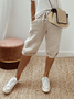 Women Plain Fifth Pants Pant Casual Summer Trousers