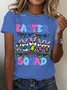 Women Text Letters Short Sleeve Tee T-shirt Crew Neck Casual Summer Top