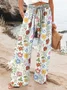 Women Floral Long Pant Casual Spring/Fall Trousers
