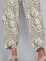 Women Floral Capris Pant Casual Summer Trousers