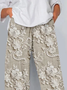 Women Floral Capris Pant Casual Summer Trousers
