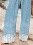 Women Floral Long Pant Casual Spring/Fall Trousers