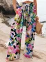 Women Floral Long Pant Casual Spring/Fall Trousers