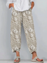 Women Floral Capris Pant Casual Summer Trousers