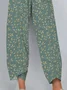 Women Floral Capris Pant Casual Summer Trousers