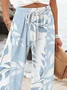 Women Floral Long Pant Casual Spring/Fall Trousers