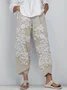 Women Floral Capris Pant Casual Summer Trousers