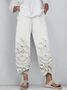 Women Floral Capris Pant Casual Summer Trousers