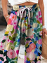 Women Floral Long Pant Casual Spring/Fall Trousers