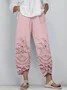 Women Floral Capris Pant Casual Summer Trousers