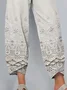 Women Floral Capris Pant Casual Summer Trousers