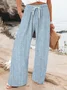 Women Faux Denim Print Graphic Long Pant Casual Spring/Fall Trousers
