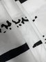 Women's Striped Short Sleeve Summer Printing Dress V Neck Daily Casual Maxi X-Line Dress